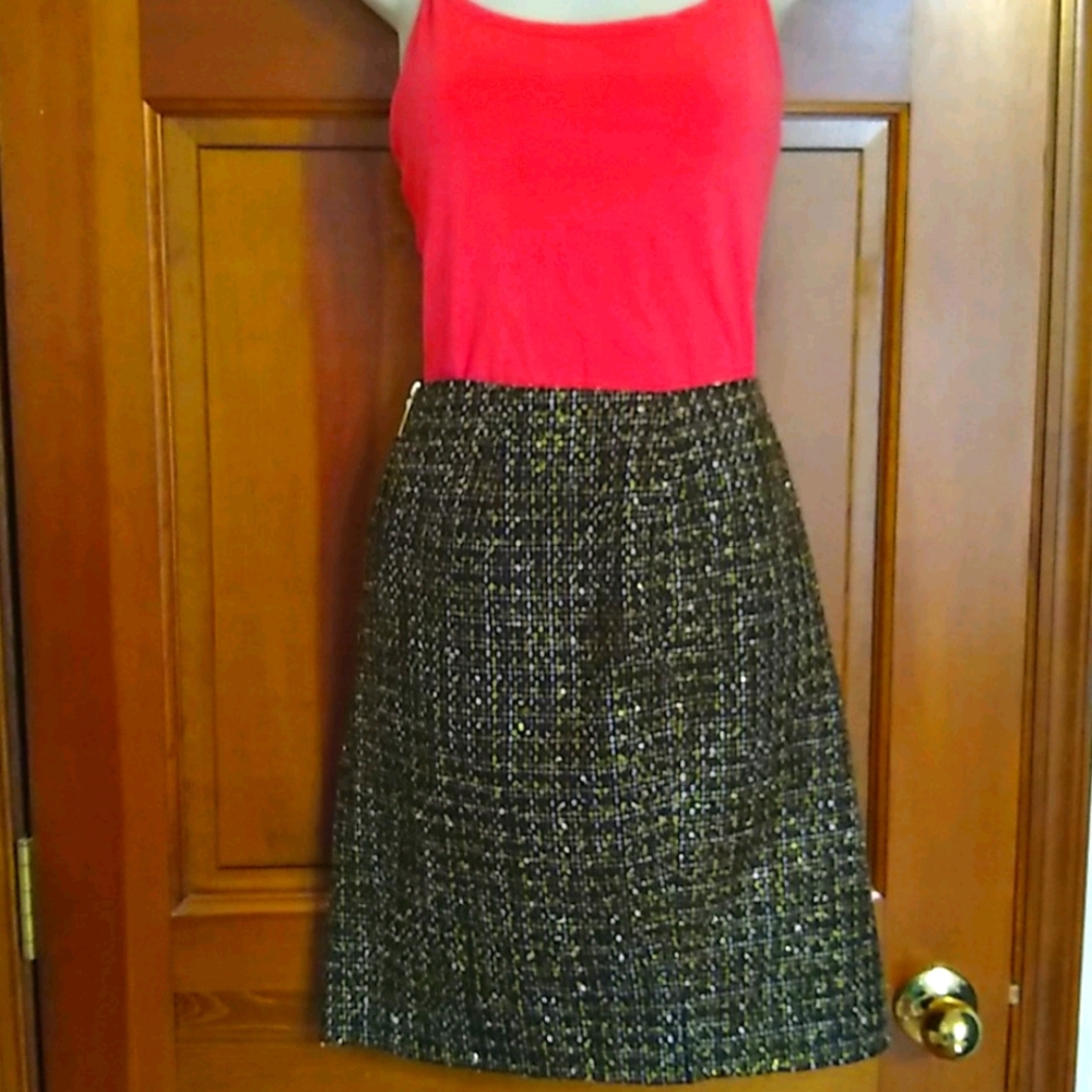 NWT Chaus fashion force metallic skirt Sz 8